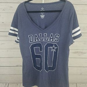 Women's Dallas Cowboys V-Neck Tee Size 2XL